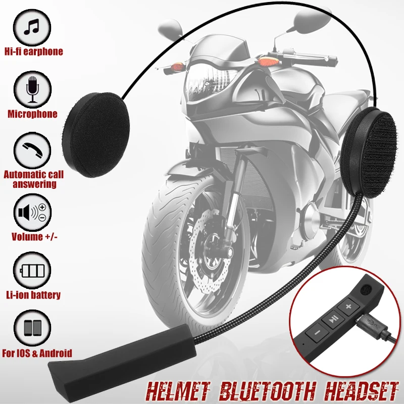 

High Quality Microphone Speaker Motorcycle Helmet Headset Soft Accessory