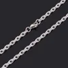 1.5/2/2.4/3/4/5mm Mens and Women Cuban Chain Fashion Silver Tone Stainless Steel Oval Necklace Top quality Fashion Jewelry ► Photo 2/2