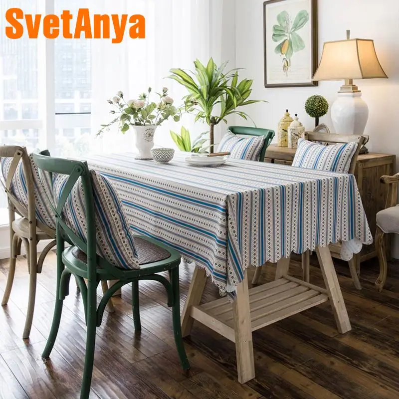 

Svetanya Waterproof Tablecloth Cotton Linen Table Cover