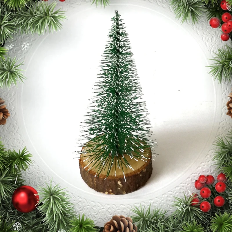 

Christmas Snow Mini Sisal Tree Holiday Festival Party Ornament Decor Miniature