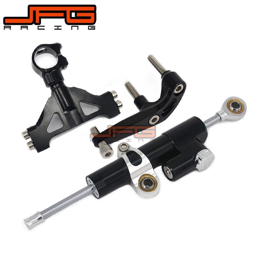 

CNC Steering Damper Stabilizer Linear Reversed Safety Control & Adapter Bracket For KAWASAKI ZX14R ZX-14R 2006 2007 2008 -2015