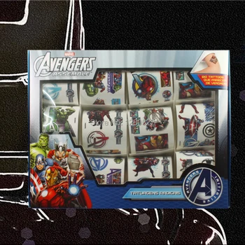 

12pcs/box Kids Toy Avengers Temporary Cartoon Tattoo Sticker Set maquiagem tatuagem Gift for Child