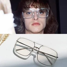 Унисекс поддельные очки в крупной оправе для женщин мужчин Мода Ретро прозрачные очки негабаритных квадратных сплав прозрачные линзы, оправа