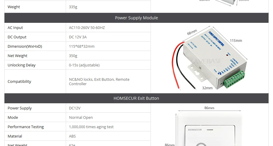 HOMSECUR 7 "видеодомофон домофон с внутримонитором аудио домофон BC051HD-S + BM718HD-B