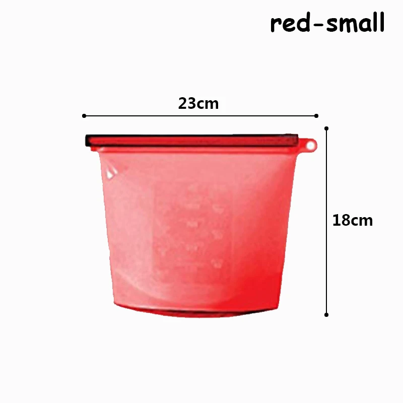 Герметичная сумка-морозильник, сумка для хранения, контейнер для хранения свежего воздуха, карманный холодильник, гибкая упаковка, герметичная, перерабатываемая, стоящая сумка - Цвет: red-small
