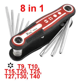 

Uxcell Hot Sale 1 Pcs Folding Hollow End Security Torx Star Key Wrench Set Repair Tool