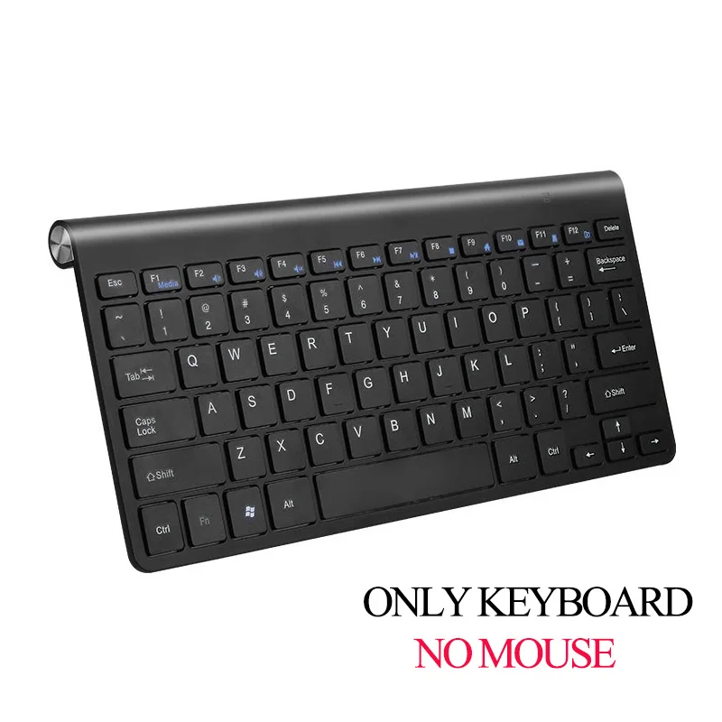 Black keyboard 2,4G Беспроводная клавиатура и мышь, мини мультимедийная клавиатура, мышь, набор для ноутбука, ноутбука Mac, настольного ПК, телевизора, офисные принадлежности - Цвет: Black keyboard