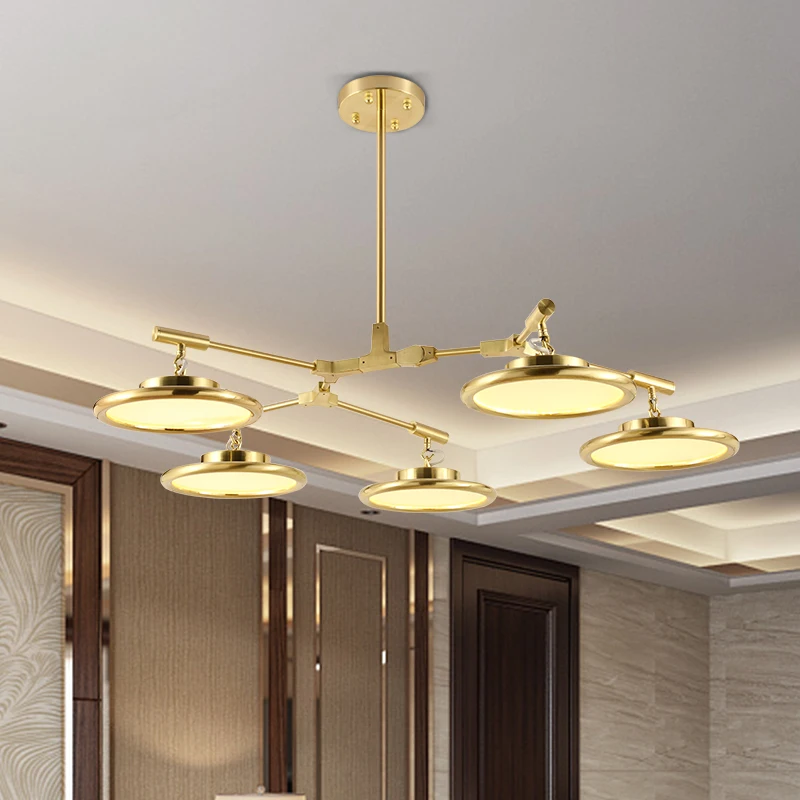 

Nordic chandelier living room post modern atmosphere simple LED restaurant lamp creative bedroom designer model room lighting