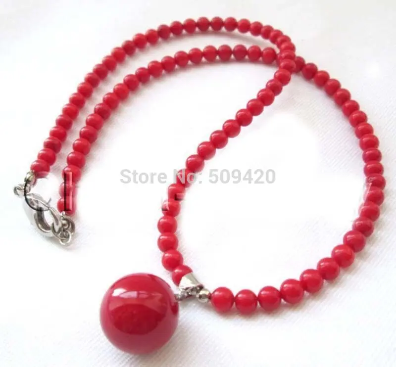 

WholesaleNatural 6mm SHELL beads necklace 12mm sea shell pearl pendant AAA
