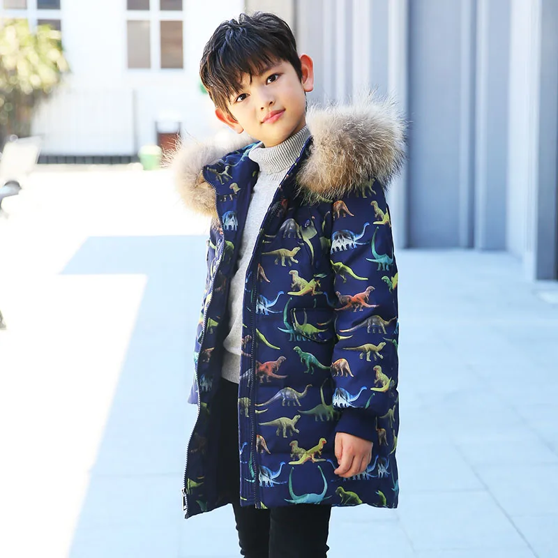 2018 Boys Winter Jackets Dinosaur Print Children Duck Down Parka Coat 2-8Y Kids Hooded Warm Clothes Baby Down Outwear Fur Collar 2018 Boys Winter Jackets Dinosaur Print Children Duck Down Parka Coat 2-8Y Kids Hooded Warm Clothes Baby Down Outwear Fur Collar