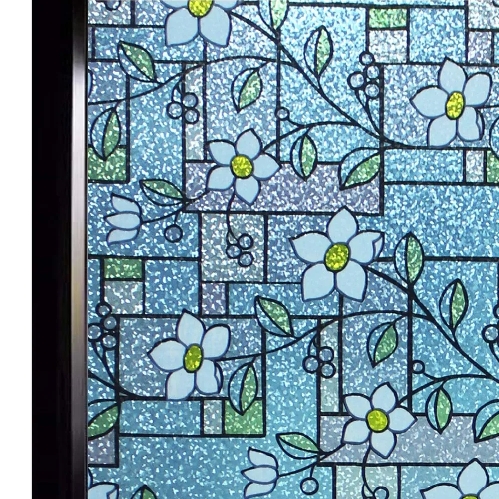 

Funlife Static frosted glass film bathroom bathroom window stickers privacy non-adhesive window film size 45x200cm