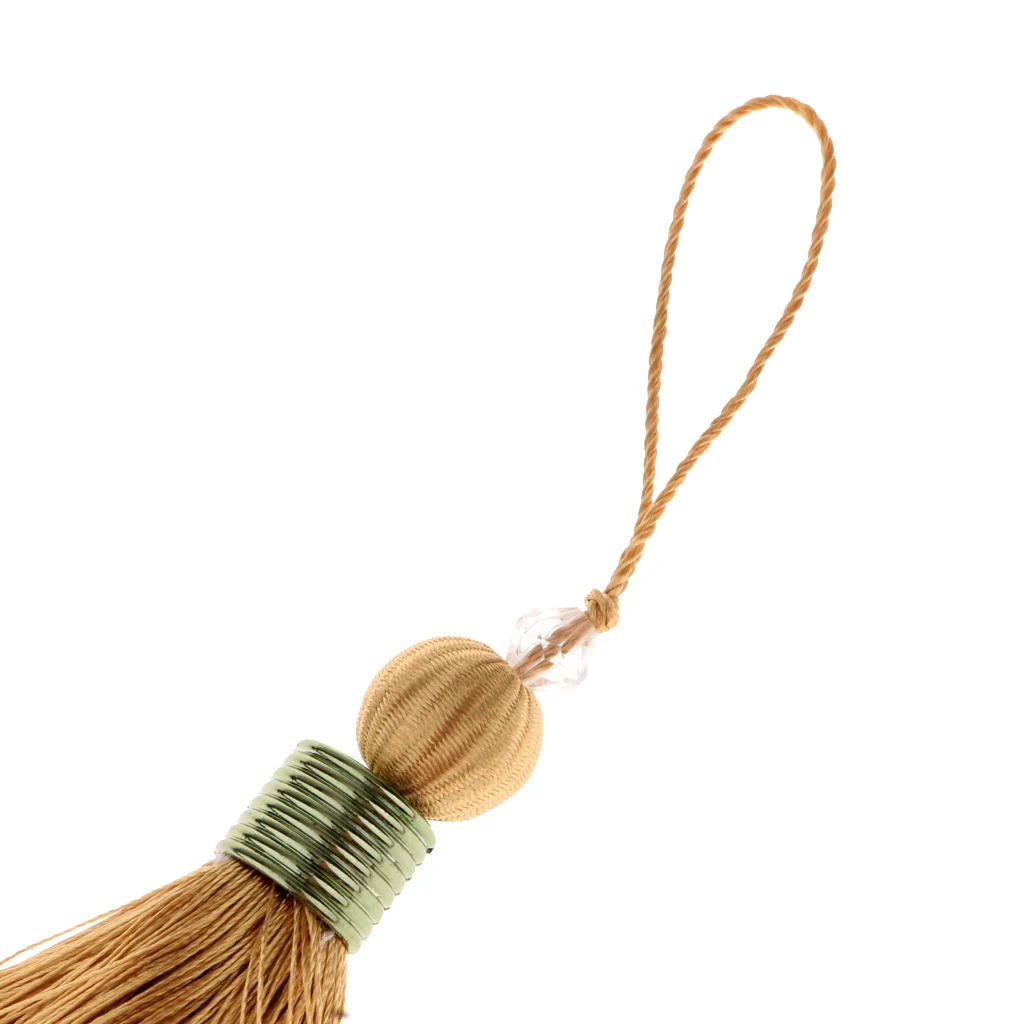 2pcs Pendant Bag Chain Key Decoration Home Decor Curtain Fashion  Long Silk Tassel DIY Window curtains Accessories
