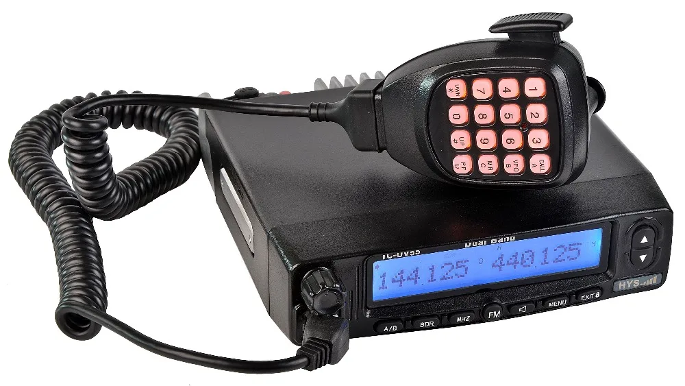 HYS Двухдиапазонный Мобильное радио 136-174 и 400-480 мГц сигнализация FM трансивер 128 CH