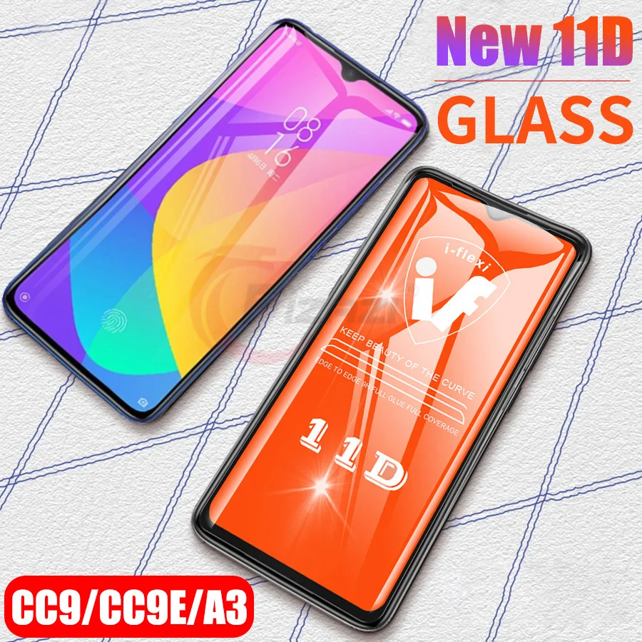 

11D Full Cover Tempered Glass For Xiaomi Mi A3 A2 9T 9 SE Pocophone F1 CC9 CC9e Glass For Redmi Note 7 K20 Pro Screen Protector