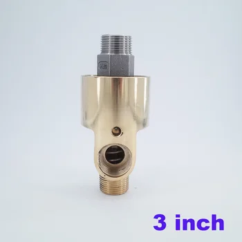 

Two-way Left/Right-hand thread double head 120C rotary joint hot water rotating connector 3 - 1 1/2 inch brass swivel fitting