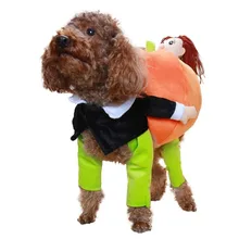 Gomaomi Забавный костюм для маленьких собак с тыквой, Рождественский подарок на Хэллоуин, Нарядный комбинезон, одежда для щенков
