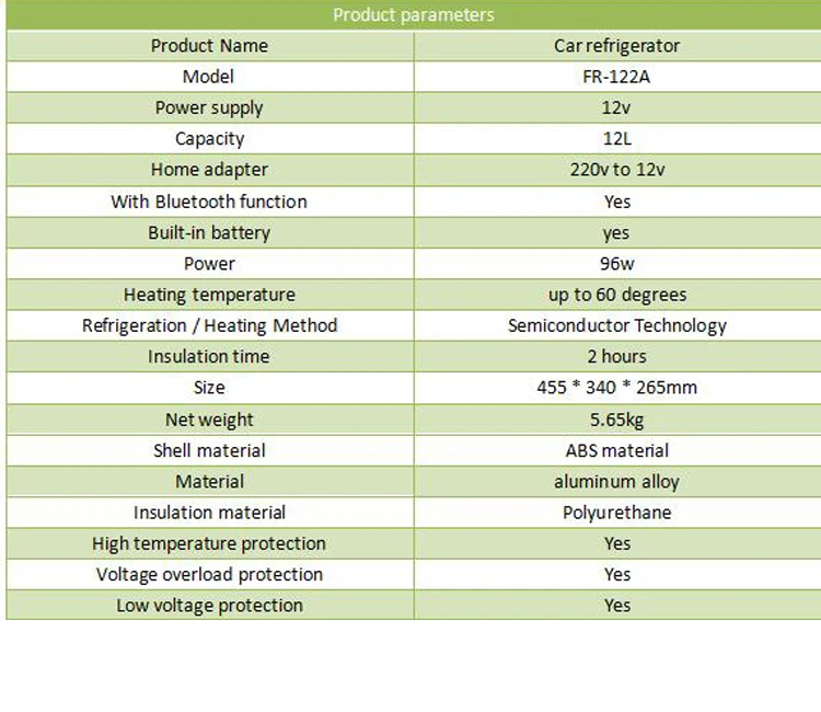 Бытовой/открытый мини многофункциональный автомобильный холодильник с серой функцией батареи 12 литров портативный морозильник для автомобиля Bluetooth