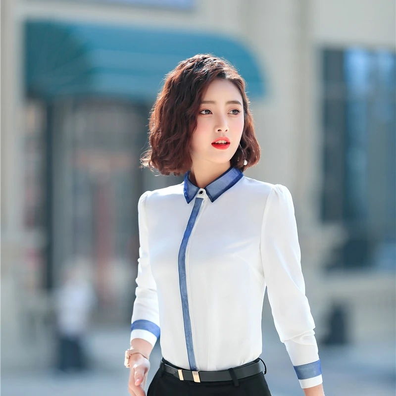Blusa feminina formal de manga comprida, camisa social para mulheres, roupa  de trabalho para escritório, primavera verão|Blusas e Camisas| - AliExpress