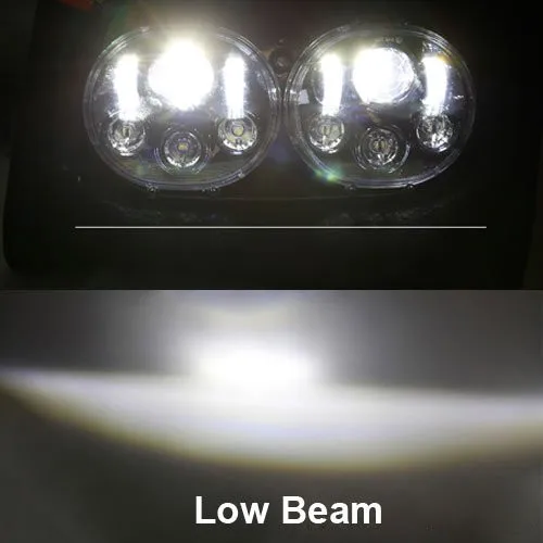 90w LED Headlight Harley accessories headlight HighLow Double Headlight For Harley Davidson Road Glide  (2)