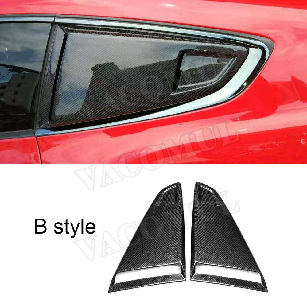 Carbon fiber 2PCS car side window air intake trims Vent Decoration for Ford Mustang 2015 2016 2017 2018 car styling Carbon fiber 2PCS car side window air intake trims Vent Decoration for Ford Mustang 2015 2016 2017 2018 car styling