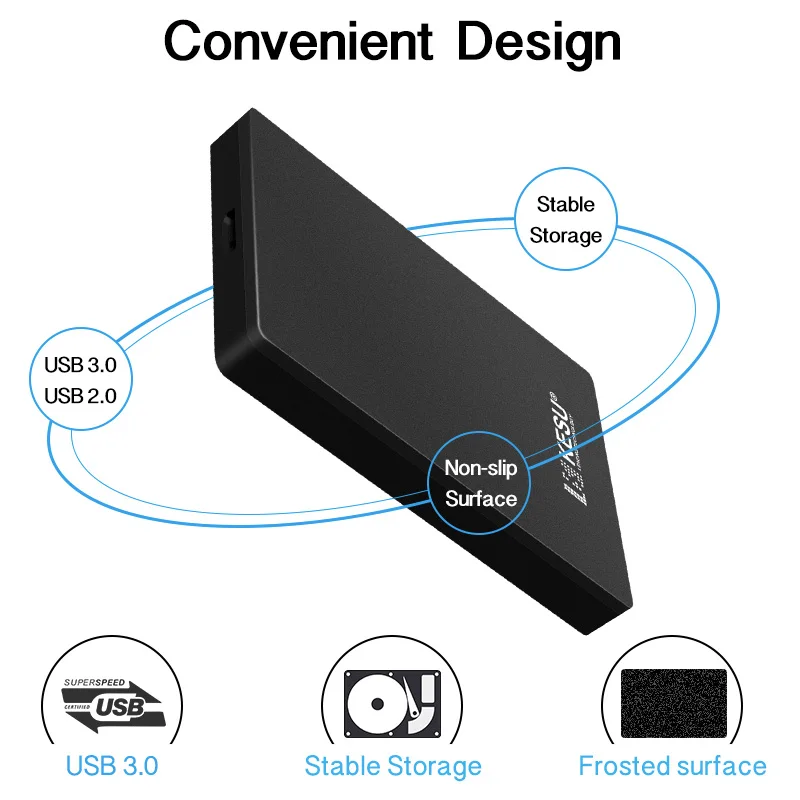 Внешний жесткий диск KESU, 2,5 дюйма, ТБ, USB 3,0, SATA, внешний, HD, 1 ТБ, жесткие диски для настольного компьютера, ноутбука, подключи и работай