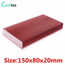 2017 neue 150x80x20mm Reinem Kupfer Kühler Schäl-Fin Kühlkörper für elektronische Chip LED Leistungsverstärker kühlung kühler