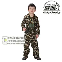 Garçons Cool Mode Camouflage Vêtements Set Kid Uniforme Militaire Armée de Vêtements Enfants Costume Costumes de Scène de Spectacle