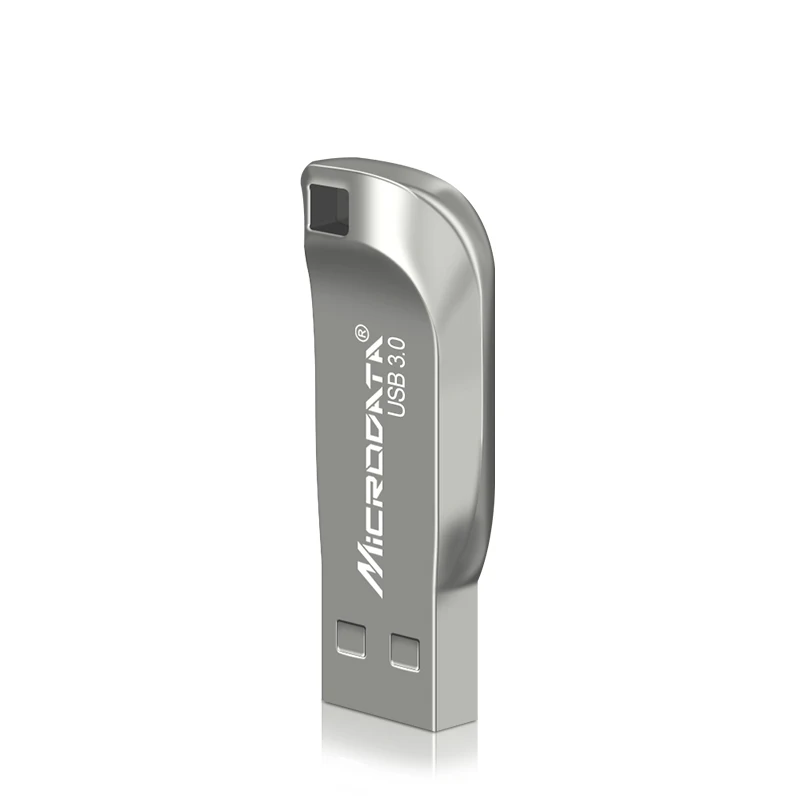 Серебристый/черный металлический USB флеш-накопитель Usb 3,0 флеш-накопитель 64 Гб 128 ГБ высокоскоростной флеш-накопитель 32 Гб 16 Гб мини USB флешка брелок флешка - Цвет: Серебристый