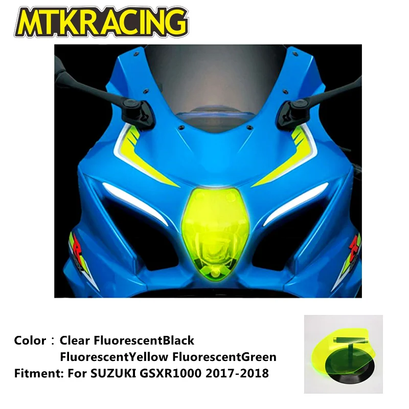 

MTKRACING Motorcycle Headlight Protector Cover Screen Lens Lens Shield For SUZUKI GSX-R1000 GSXR 1000 2017 2018