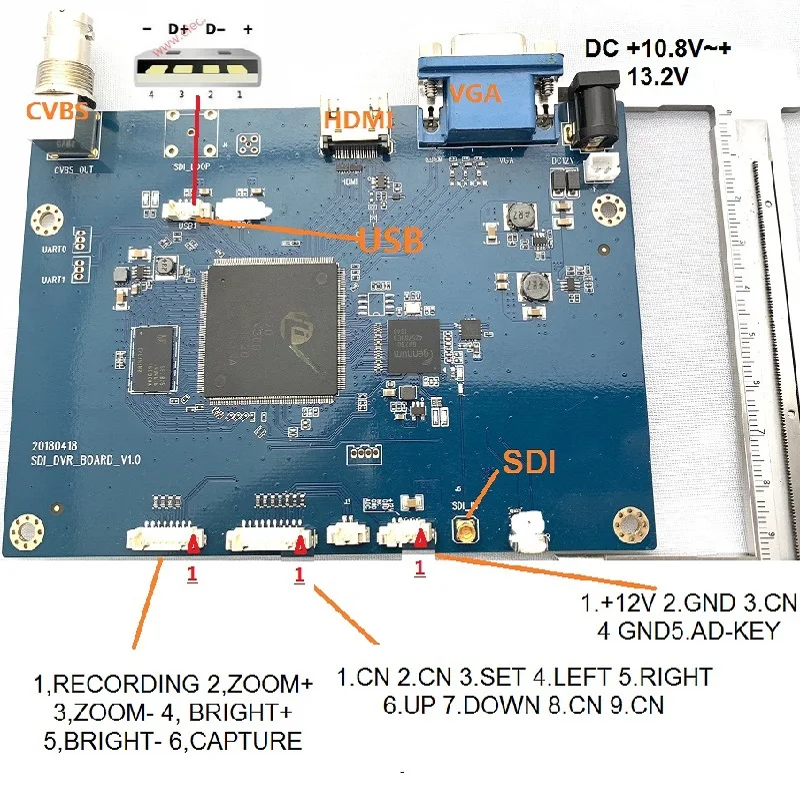 Хирургический эндоскоп модуль PCB HD SDI 1080P медицинская камера чип и рекордер DVR