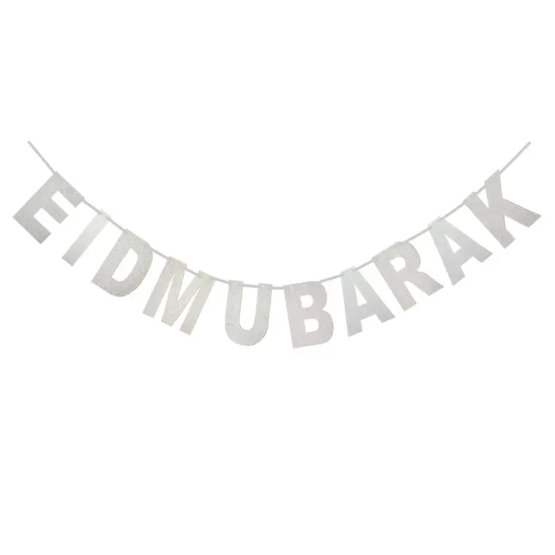 EID MUBARAK баннер блеск EID фестиваль гирлянда из ткани мусульманское украшение Мубарак Рамадан поставки