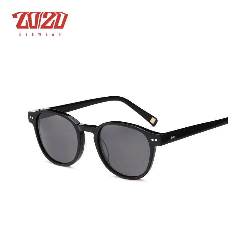 Goedkoop Classic Gepolariseerde Mannen Zonnebril Vrouwen Merk Designer Acetaat Ronde Zonnebril Rijden Shades Unisex Eyewear Oculos AT8001