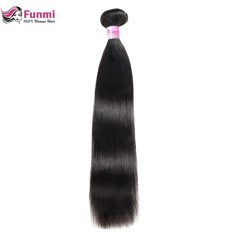 Raw Indian Straight Hair Bundles Unprocessed Indian Virgin Hair Bundles 100% Human Hair Extensions 1/3/4 Bundles Funmi Hair