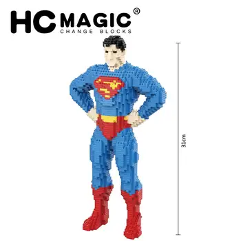 

HC Mini Blocks Cartoon Hero Spider Model Building Bricks Superman Brinquedos Educational Toys for Children Boy Gifts 16038