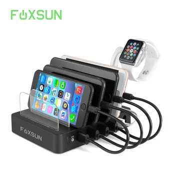 

USB Charging Station 6-Port Multiple Device Detachable Charging Dock & Organizer Charging Stand for iPhone /Cell phone/Android