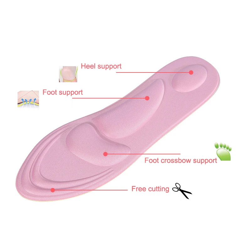 

1 Pair 4D Sport Sponge Soft Insole High Heel Shoe Pad Pain Relief Arch Support Cushion Pad HSJ88