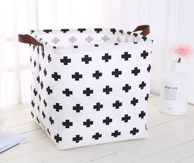 Коробка для хранения игрушек коробка одежды из хлопка и льна настольная