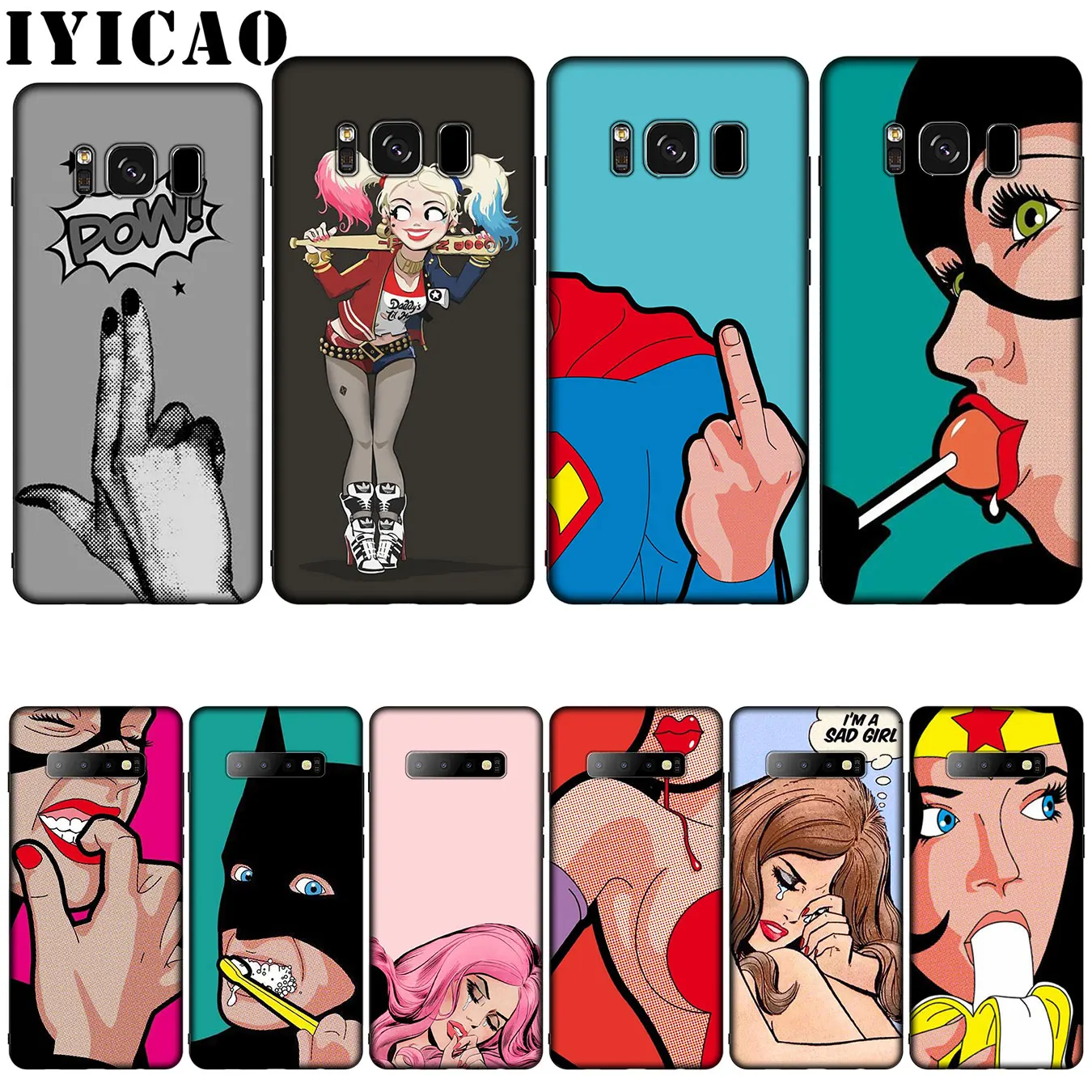 IYICAO pop art Coque Shell Silicone Soft Phone Case for Samsung Galaxy S10 S9 S8 Plus S6 S7 Edge S10e E Cover |