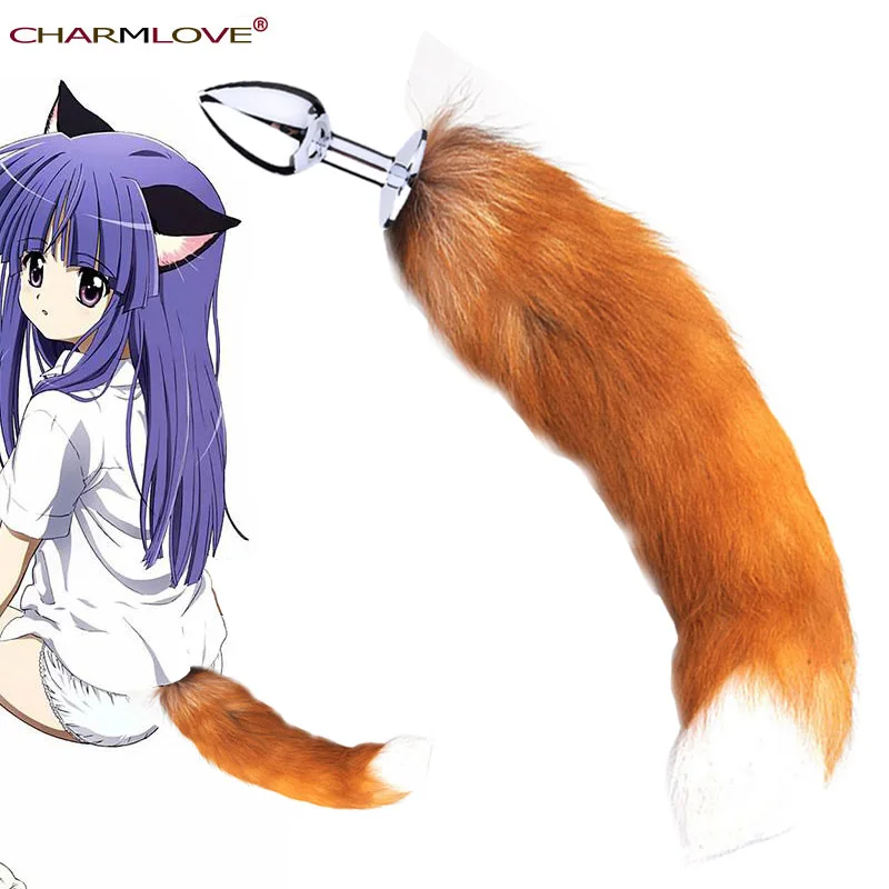 Metal Charming Fox Tail Anal Plug Alternative Fun Big Dog Butt Sex Toys for Woman Man Cospaly |