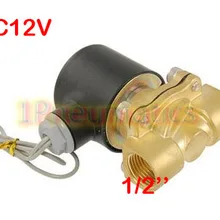 Новинка латунь 12 В DC 1/" Электрический электромагнитный клапан Вода Воздух Топливо Газ Нормально закрытый(Малый