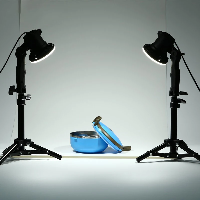 Cheap 2 piece LED lamp photography studio light bulb portrait soft box fill light lights bulb and 2*37CM light stand