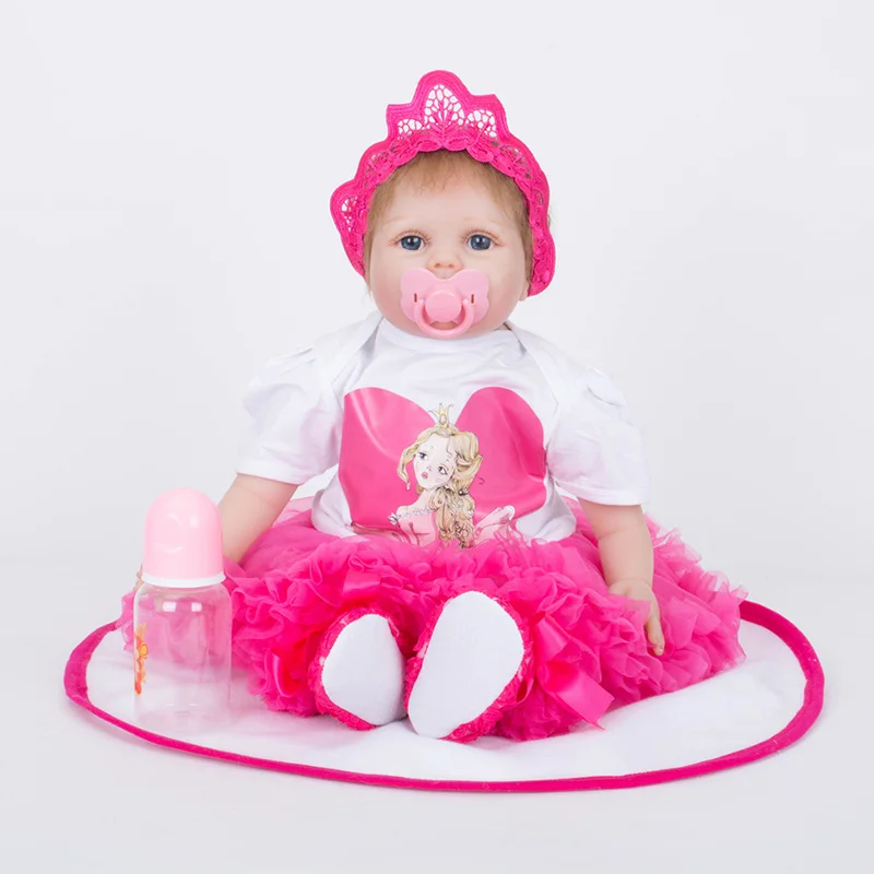 

22Inch Reborn Vinyl Dolls Silicone Reborn Baby Dolls with Clothes Brinquedos Educational Toys for Kids SB5542 Bonecas Reborn