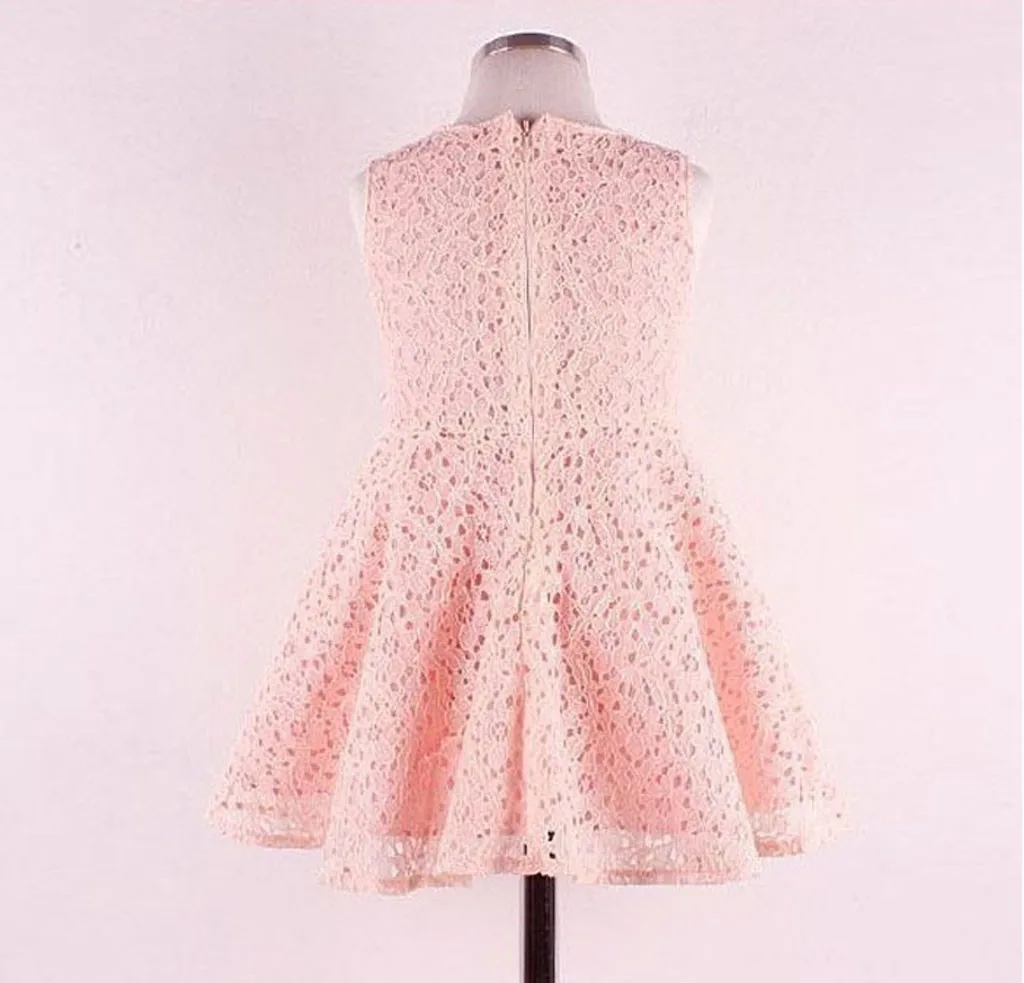 Girls Kids Full Lace Floral One Piece Dress Child Princess Party Dress Girls Kids Full Lace Floral One Piece Dress Child Princess Party Dress