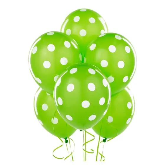 10 шт./партия латексные воздушные шары 2,8 г в горошек Божья коровка Свадебные украшения заготовки детский душ Минни Микки Маус вечерние шары шар - Цвет: green