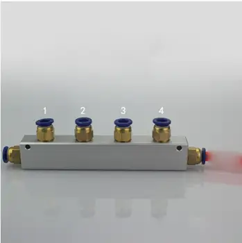 

Push Fit 8mm 4 Way Pneumatic Air Compressor Quick Fitting Manifold Splitter
