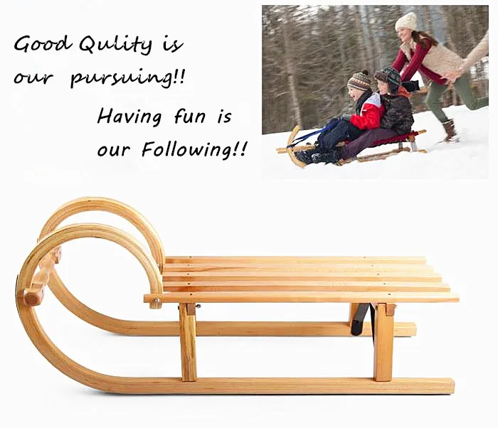 

Christmas Gift wood material suitable for children max loading 100kgs Snow Racer/ sled/skis