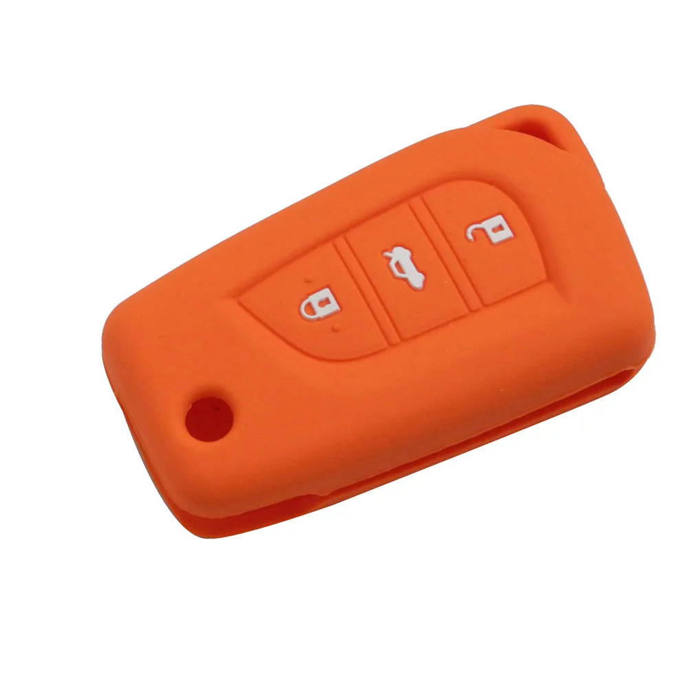 jingyuqin 3B Car Remote Key Fob Cover Case For Toyota Auris Corolla Avensis Verso Yaris Aygo Scion TC IM - Название цвета: orange