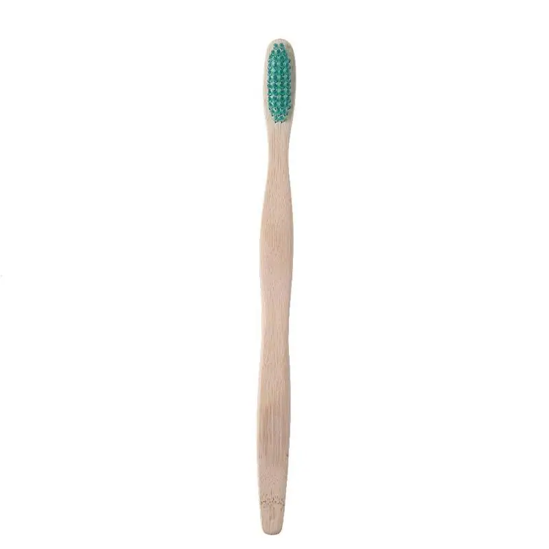 1 шт. зубная щетка из натурального бамбука Экологичная деревянная мягкая щетина зубной щетки Чистка зубных протезов зубов инструменты для отбеливания - Цвет: Зеленый