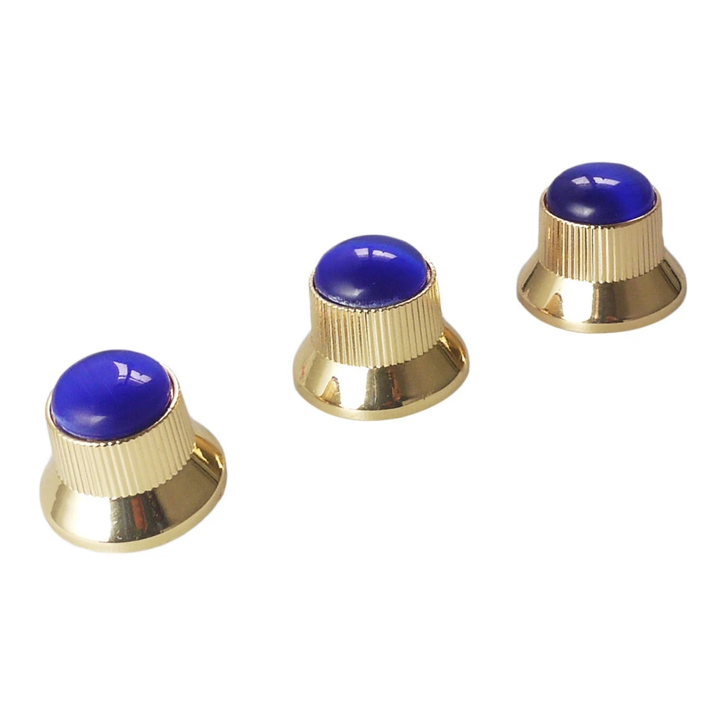3 Pcs Shining Gemstone Style Top Volume Tone Control Knobs for Electric Guitar Accessory Parts Guitar Volume Tone Control Knob Gold+Blue 3 Pcs Shining Gemstone Style Top Volume Tone Control Knobs for Electric Guitar Accessory Parts Guitar Volume Tone Control Knob Gold+Blue