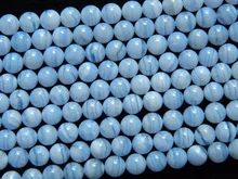 Encanto natural Brasil 8mm encaje azul calcedonia granos flojos redondos al por mayor freeshipping